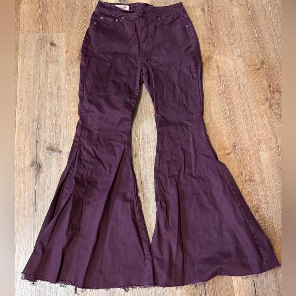 We The Free Burgundy Flare Pants Size 30